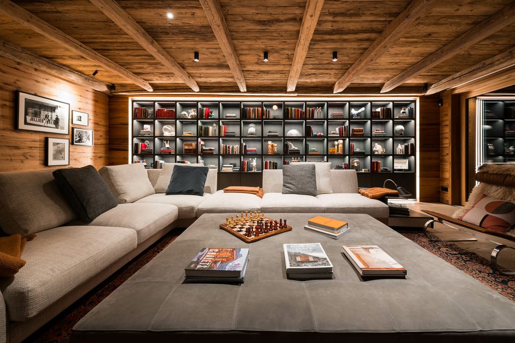 Rhomberg Bau Chalet Oberlech Wohnzimmer