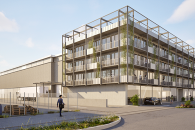 250519_Regensdorf_Gebäude_Aussen_Visualisierung_Holz_Pflanzen_