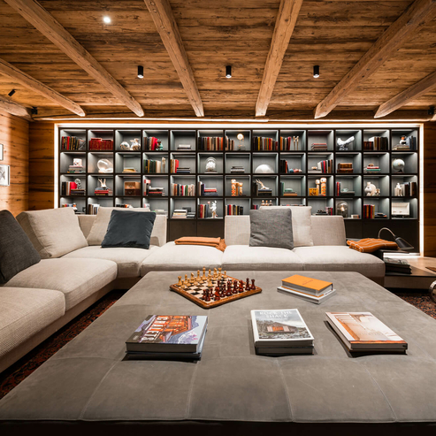 Rhomberg Bau Chalet Oberlech Wohnzimmer